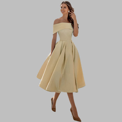 Chic Strapless Silk Formal Evening Dress