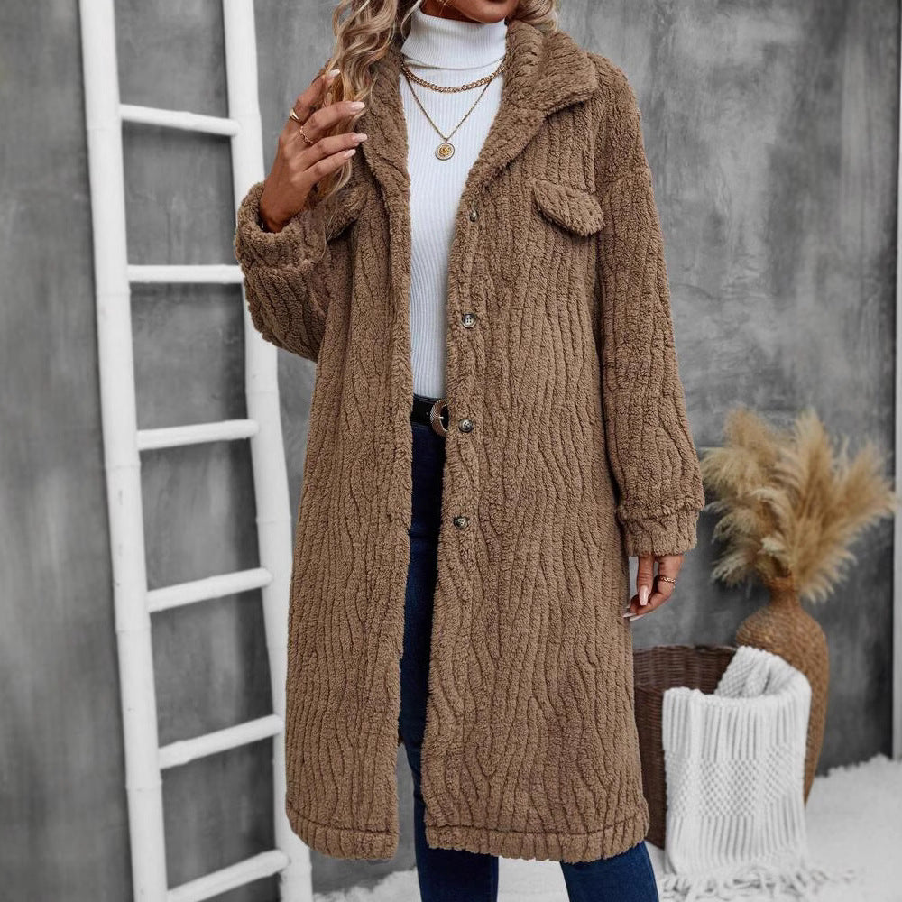 Luxurious Long Faux Fur Overcoat - Nocini