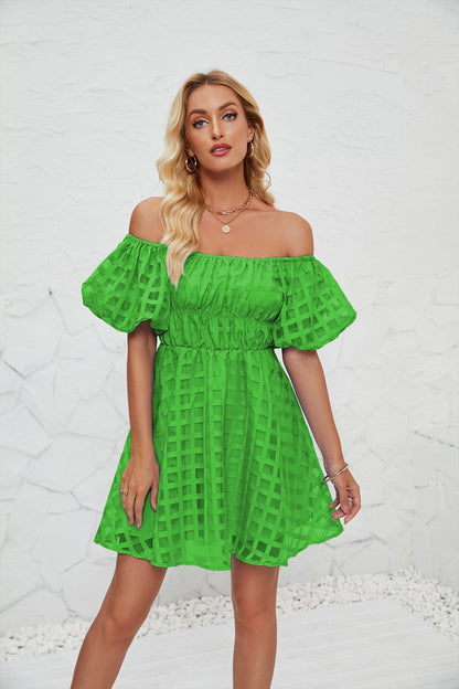 Casual Check Mini Dress for Women