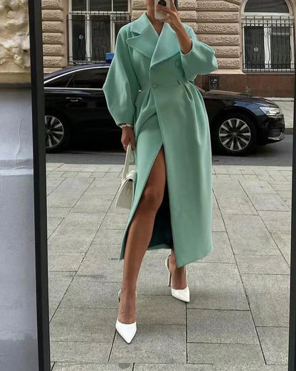 Classic Fit Women's Double Breasted Coat