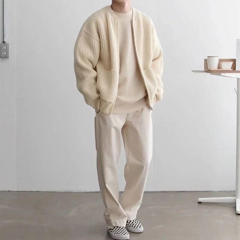 Soft Men's Open Front Cardigan Sweater