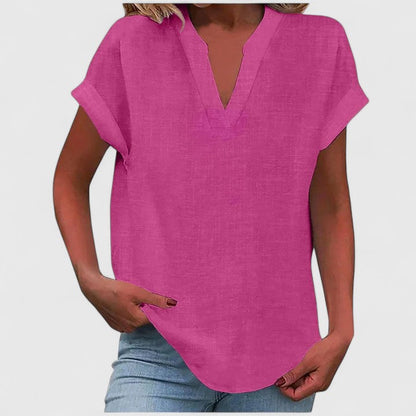 Elegant V-Neck Top for Women's Daily Wear