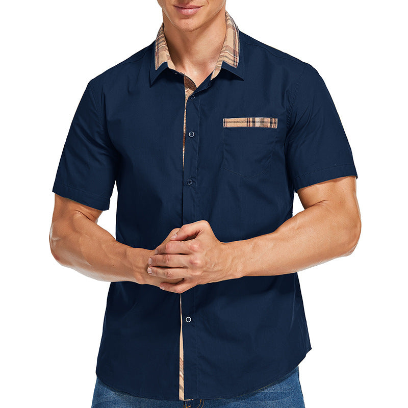 Slim Fit Mens Short Sleeve Checked Shirt - Nocini