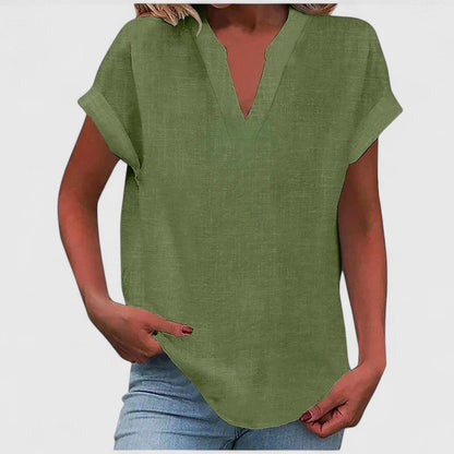 Elegant V-Neck Top for Women's Daily Wear