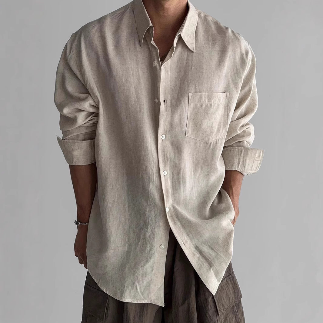 Casual Long Sleeve Men's Shirt with Buttons - Nocini