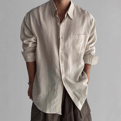Casual Long Sleeve Men's Shirt with Buttons - Nocini