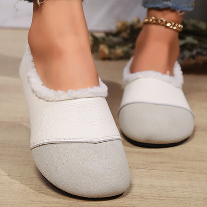 Soft Faux Leather Slip On Moccasin Boots
