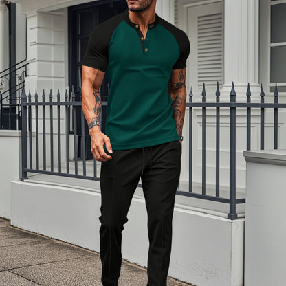Men's Short Sleeve Slim Fit Casual Shirt - Nocini