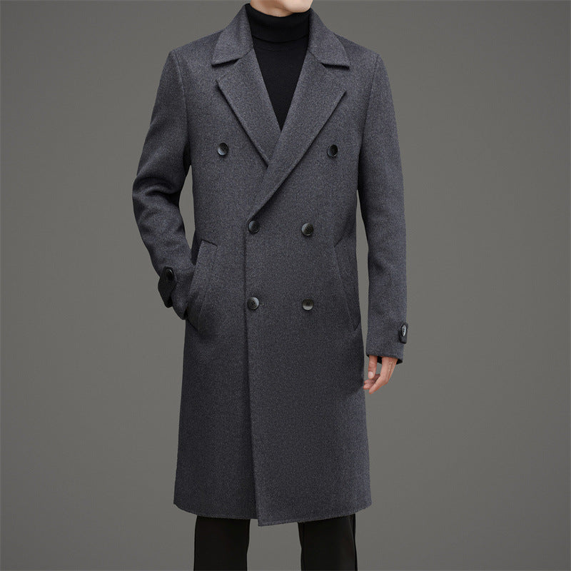 Classic Double Breasted Wool Mens Overcoat - Nocini