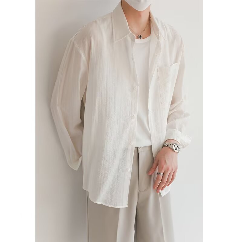 Casual Long Sleeve Cotton Shirt for Men