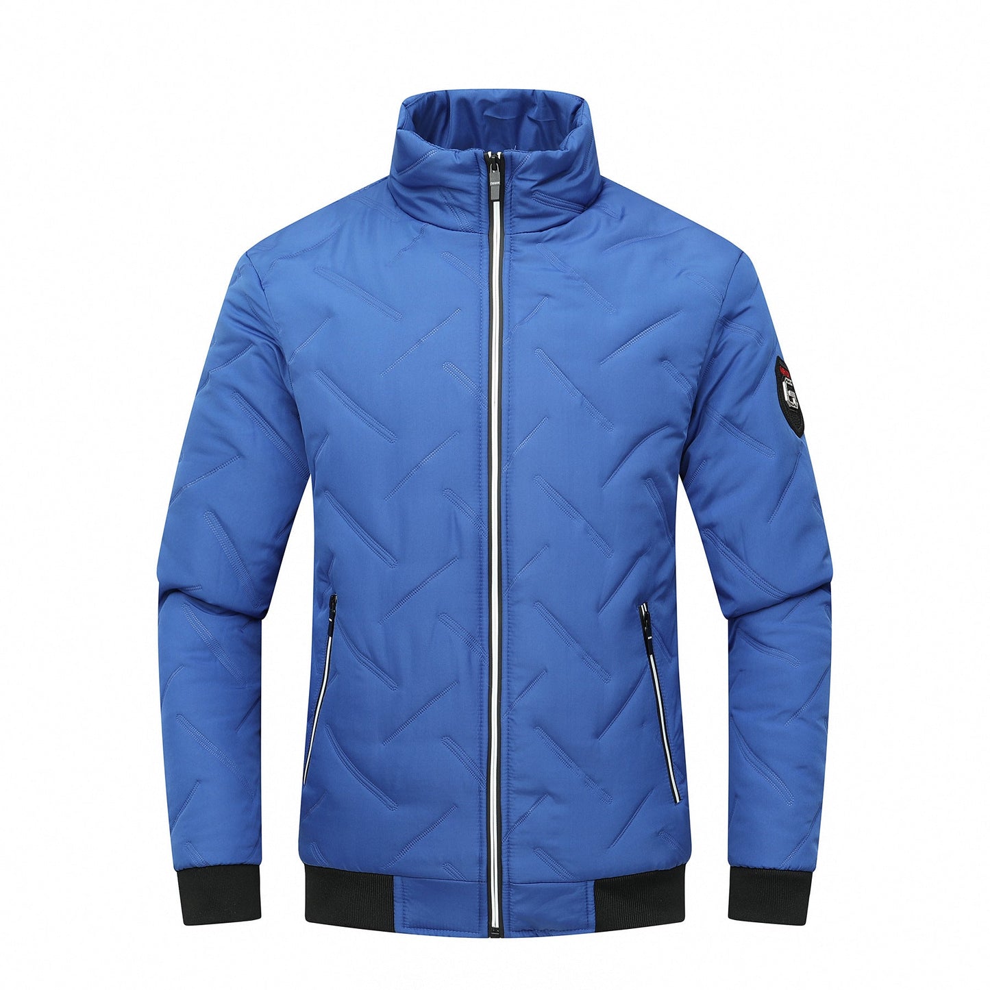 Slim Fit Men's Quilted Jacket with Zip Pockets