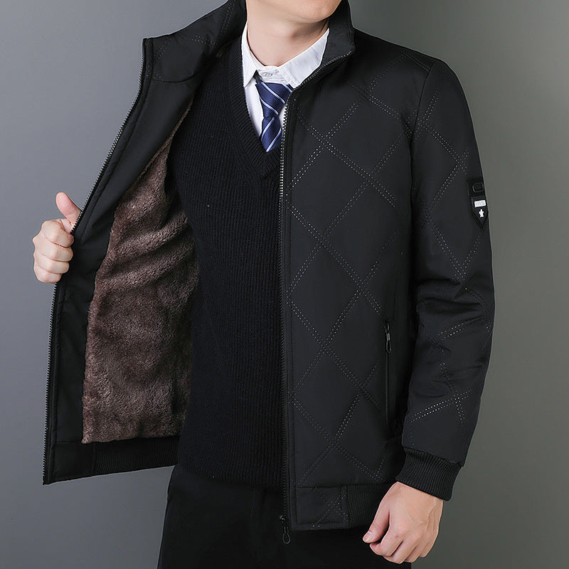 Men's Padded Coat Regular Fit Warm Zip Jacket