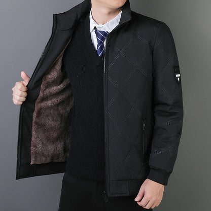 Men's Padded Coat Regular Fit Warm Zip Jacket