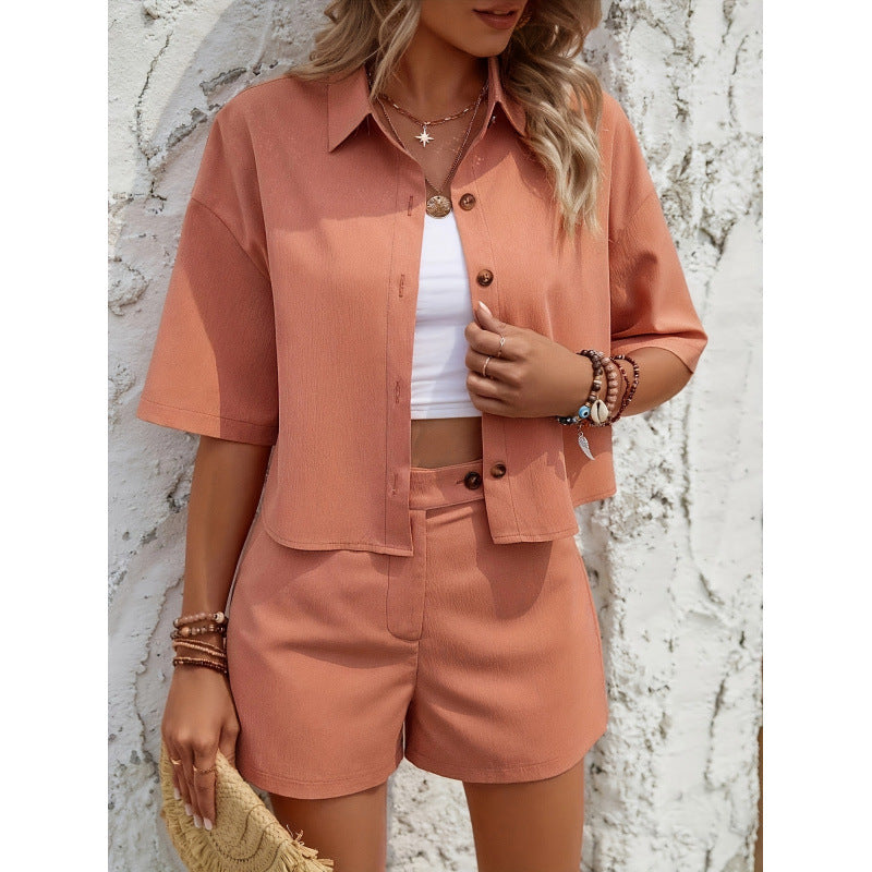 Comfy Women's Shirt and Shorts Set Loose Fit
