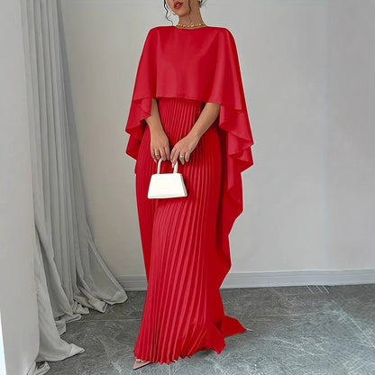 Ladies' Chic Ruffled Long Dress - Loose Fit