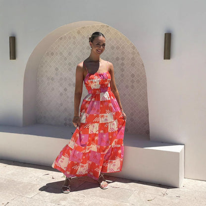 Flowy Long Sleeveless Summer Dress - Nocini