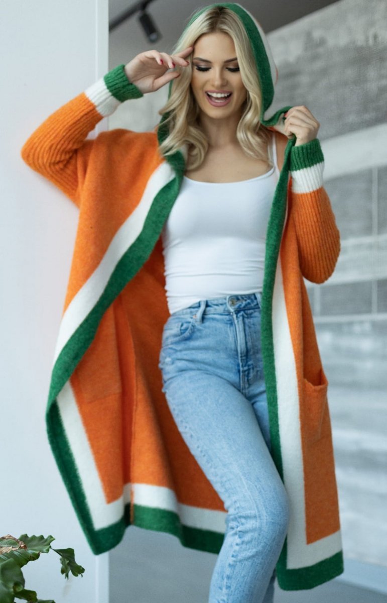 Oversized Women's Knit Coat with Pockets