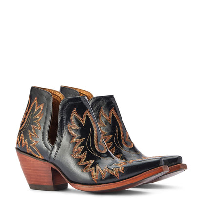Ladies Classic Ankle Boots - Pointed Toe Block Heel