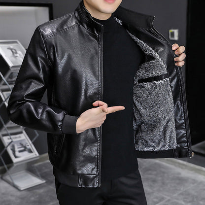 Men's Slim Fit Zip Jacket with Stand Collar - Nocini