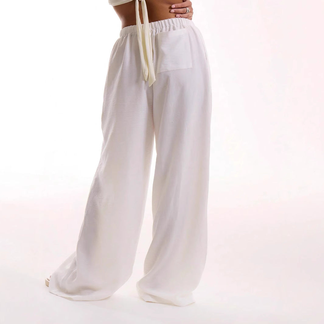 Comfortable Wide Leg Women's Linen Pants