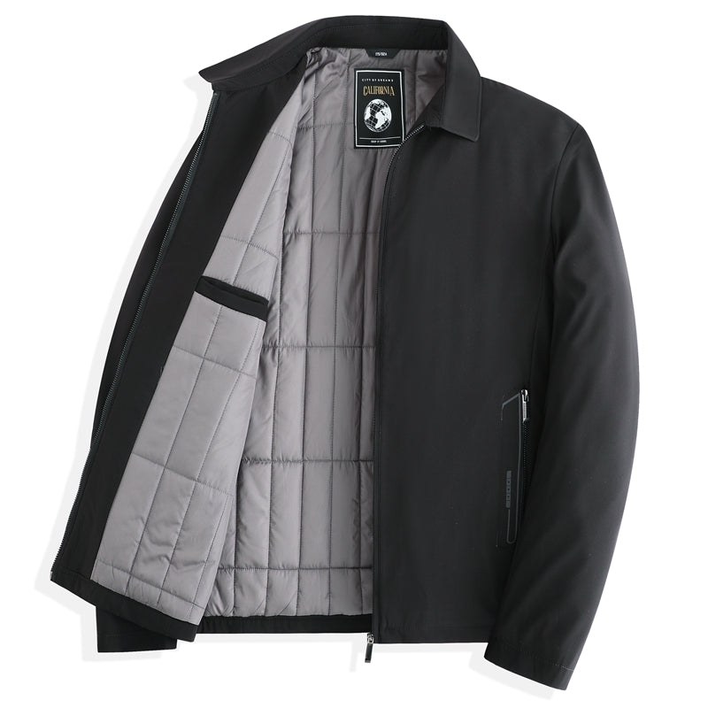 Regular Fit Quilted Mens Zip Jacket