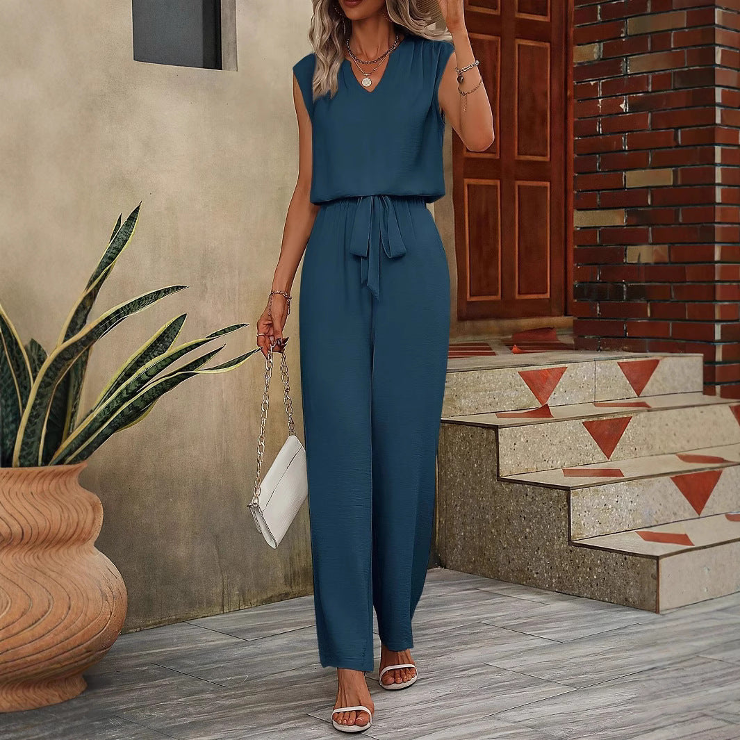 Ladies' 2-Piece Outfit - Tank Top - Elastic Waist Pants