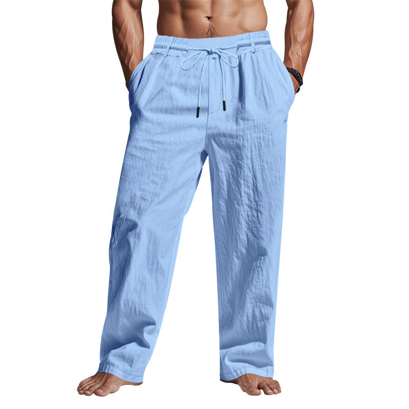 Comfortable Linen Pants for Men with Elastic Waist