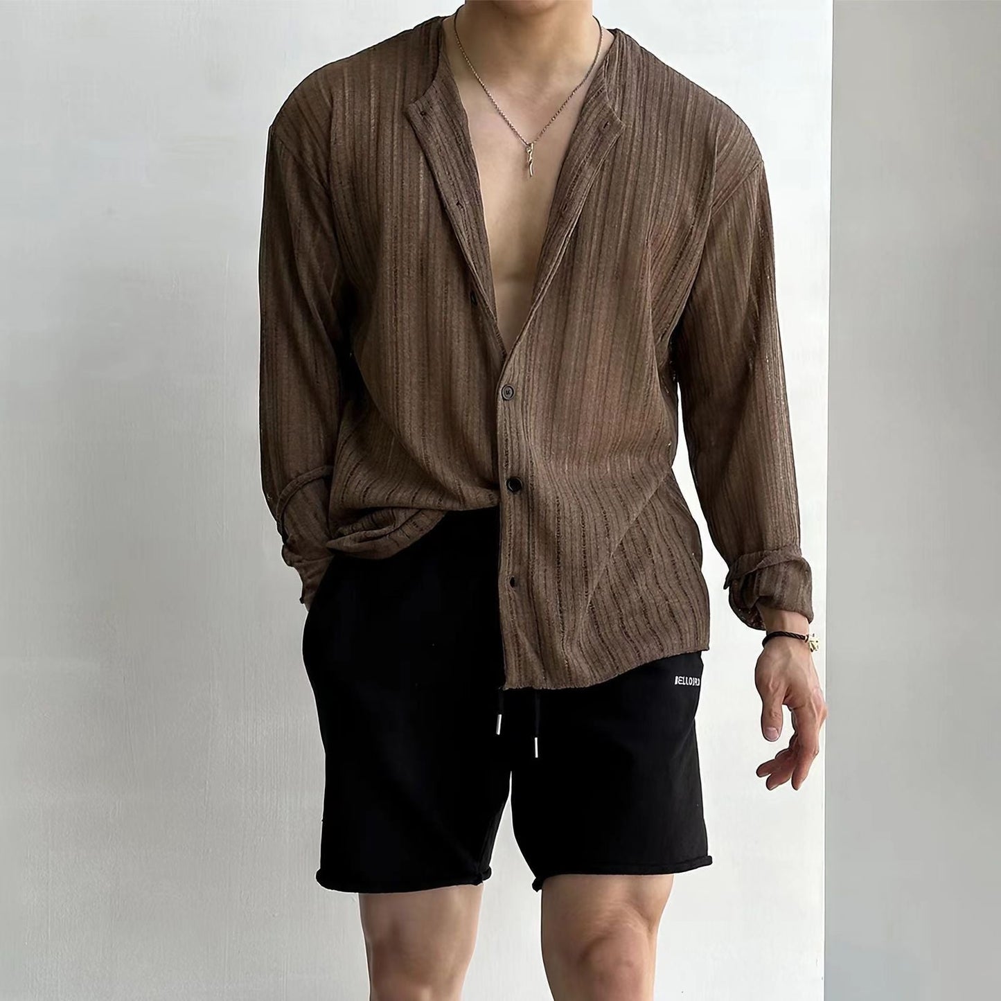 Men's Slim Fit V-Neck Cardigan Sweater