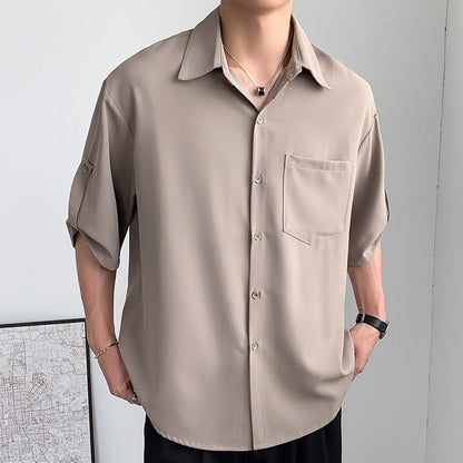Casual Short Sleeve Men's Shirt in Soft Fabric