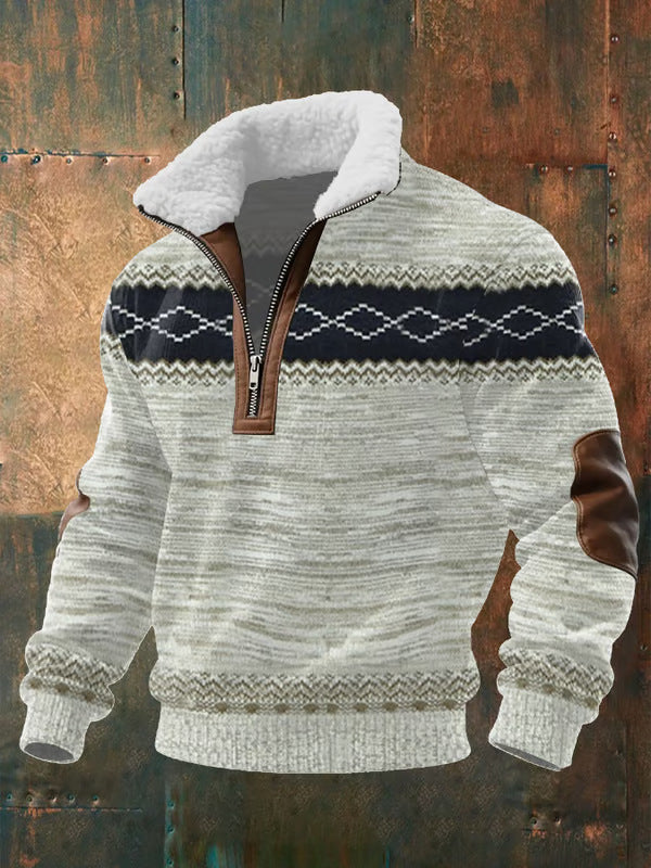 Warm Zip Up High Neck Sweater - Olytrend