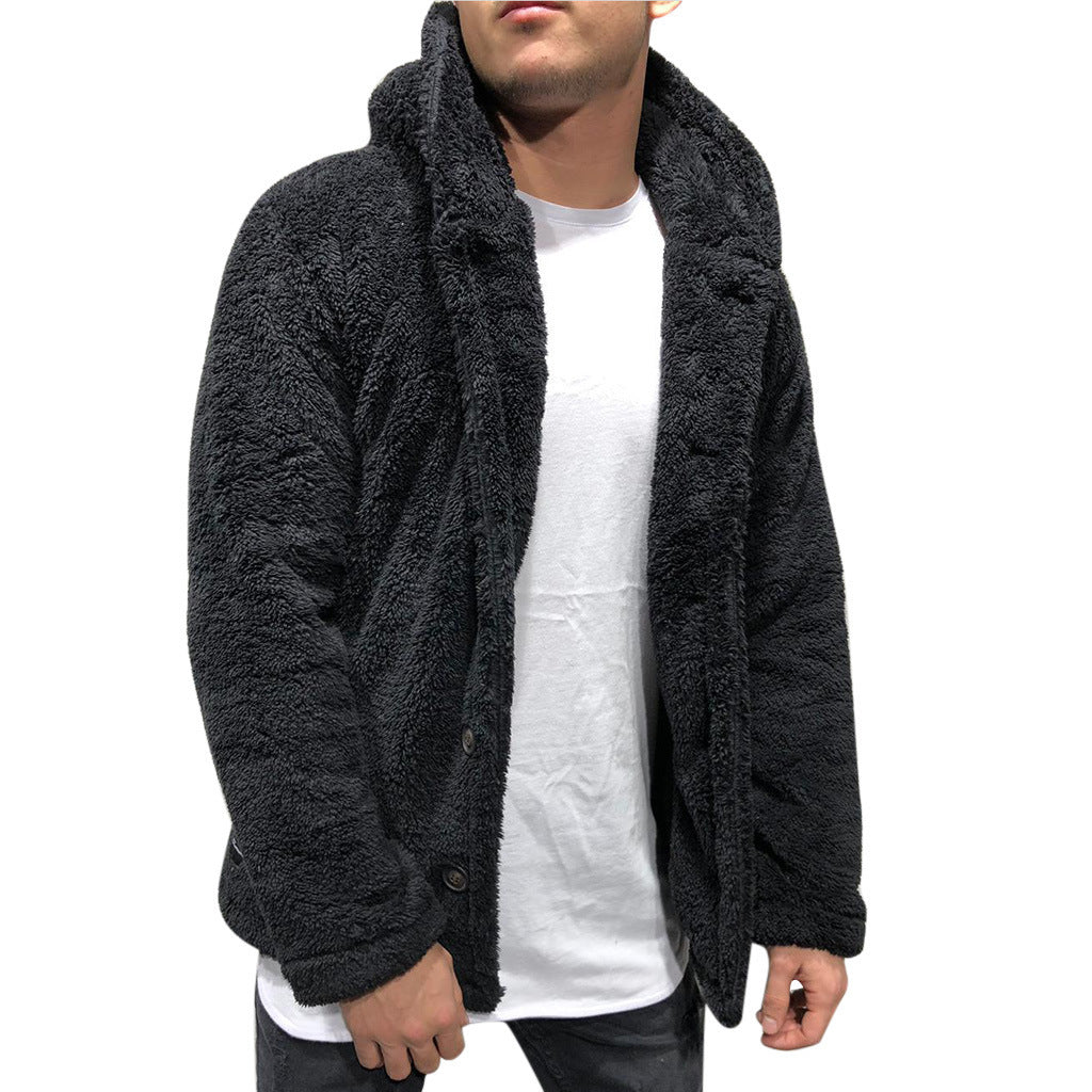 Men's Casual Hooded Fleece Jacket