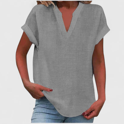Elegant V-Neck Top for Women's Daily Wear