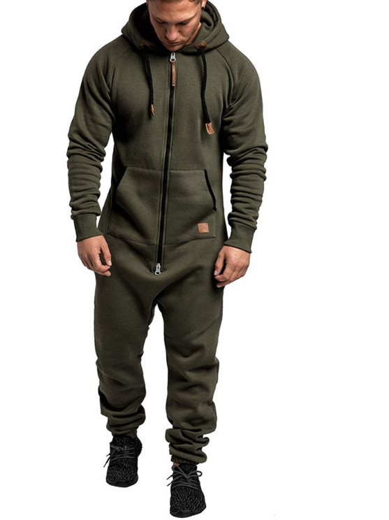 Hudson | Men's Warm Fleece Hoodie Jumpsuit