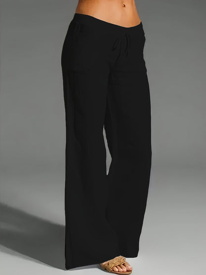 Comfortable Women's Loose Fit Cotton Pants - Nocini