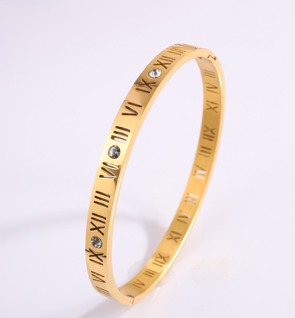 Classic Numbered Metal Bracelet