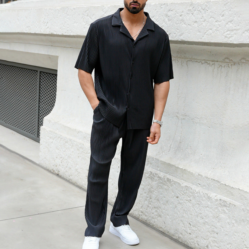 Casual Sports Set - Loose Fit Shirt and Pants