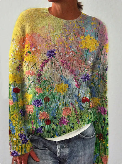 Soft Wool Women's Long Sleeve Crew Neck Sweater