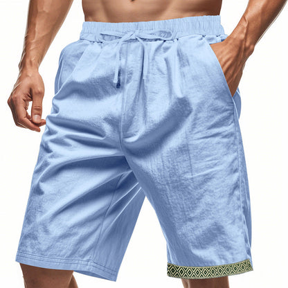 Relaxed Fit Linen Shorts with Adjustable Waistband