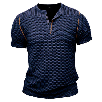 Men's Slim Fit Textured Short Sleeve T-Shirt