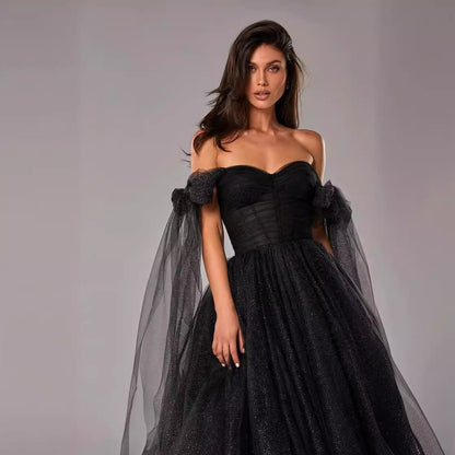Semi Sheer Backless A Line Women Dress