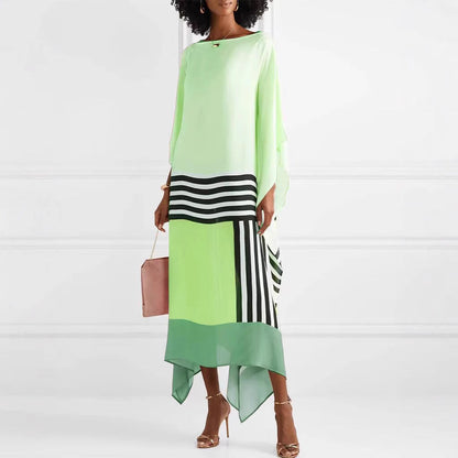 Relaxed Fit Women's Striped Maxi Dress