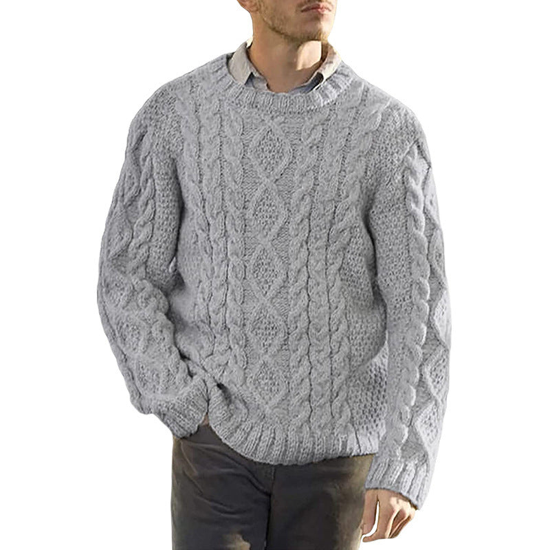 Cozy Men's Cable Knit Oversized Sweater