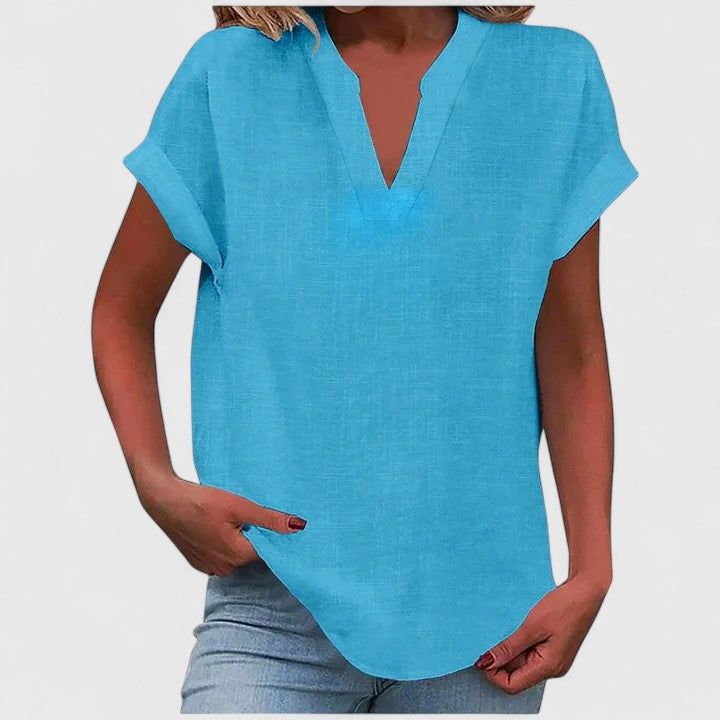 Elegant V-Neck Top for Women's Daily Wear
