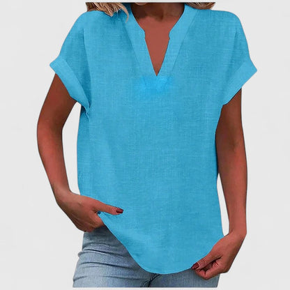 Elegant V-Neck Top for Women's Daily Wear