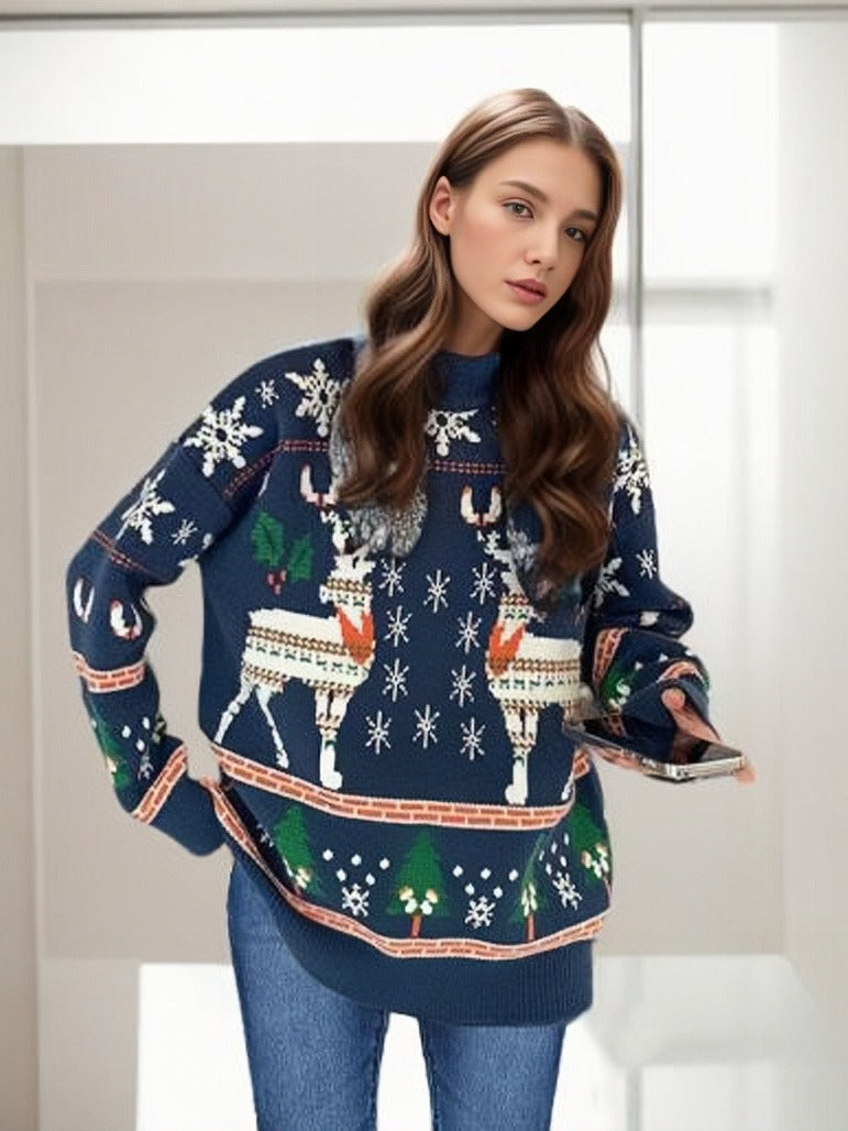 Cozy Holiday Crew Neck Sweater