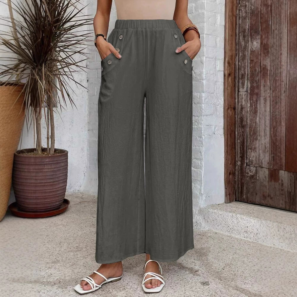 Women's Lightweight Wide Leg Pants Comfort Fit