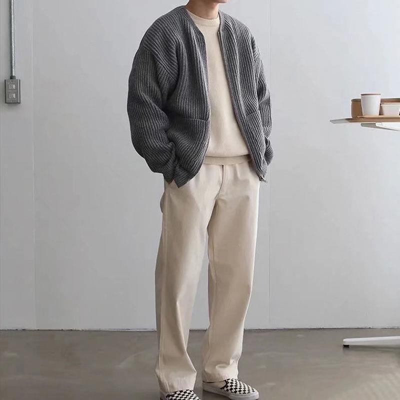 Soft Men's Open Front Cardigan Sweater - Nocini