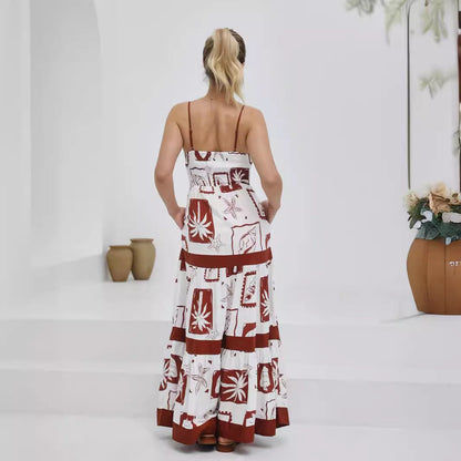Long Sleeveless Summer Maxi Dress for Women - Nocini