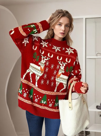 Cozy Holiday Crew Neck Sweater