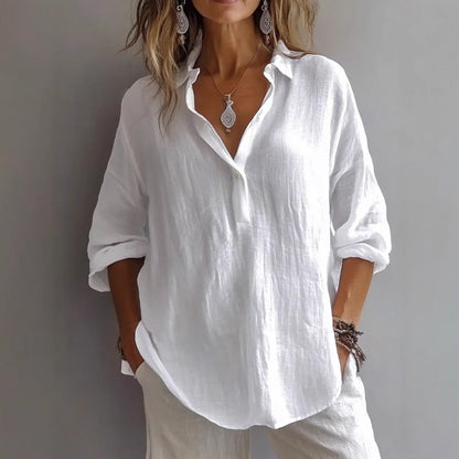 Relaxed Fit Women's Long Sleeve Casual Top - Nocini